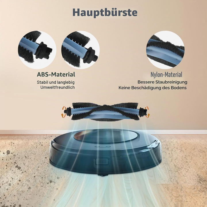 VIEWALL C20 Zubehör für Eufy Omni C20 Staubsauger,1 Hauptbürste, 4 Wischtücher,4 Seitenbürsten,4 HEP