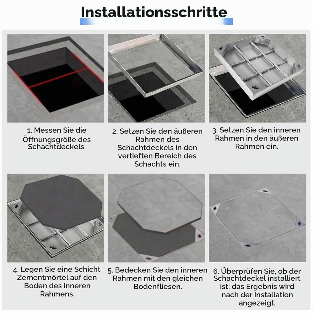Schachtabdeckung Edelstahl,schachtdeckel Eckig-schachtabdeckung eckig schachtdeckel 400 x 400 mm sch