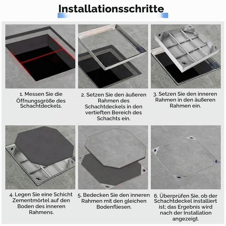 Schachtabdeckung Edelstahl,schachtdeckel Eckig-schachtabdeckung eckig schachtdeckel 400 x 400 mm sch