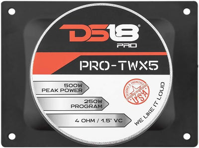 1 DS18 PRO-TWX5 Kompressionshochtöner 4 x 5 10 x 13 cm 250 Watt rms 500 Watt max 107 db Impedanz 4 O