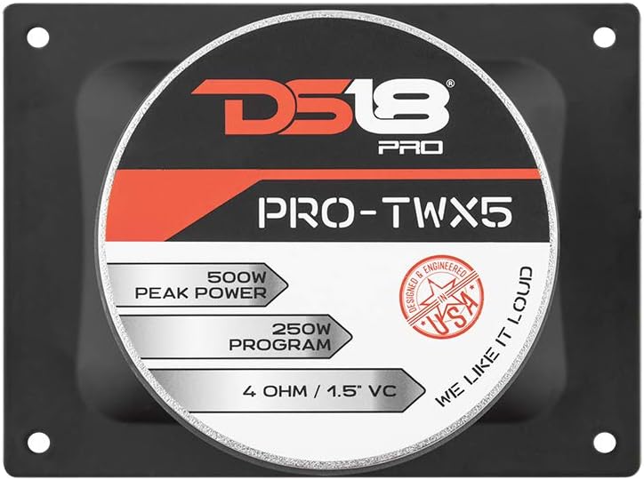 1 DS18 PRO-TWX5 Kompressionshochtöner 4 x 5 10 x 13 cm 250 Watt rms 500 Watt max 107 db Impedanz 4 O