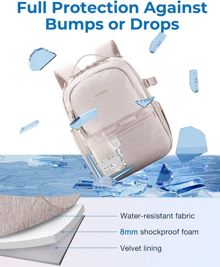 bagsmart Kamerarucksack,DSLR SLR Klein Kameratasche für Fotografen Kompatibel,Schultergurt 2-in-1 Re