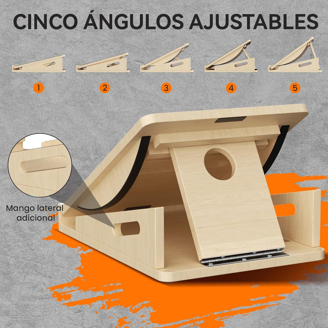 2-in-1 Schrägbrett aus Holz für Wadendehnung und Gleichgewicht, Balance-Board verstellbare Knöchel-S