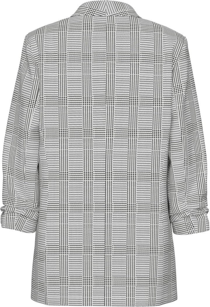 PIECES Damen Pcbosella 3/4 Printed Blazer Noos Blazer (1er Pack) XXL Schwarz, XXL Schwarz