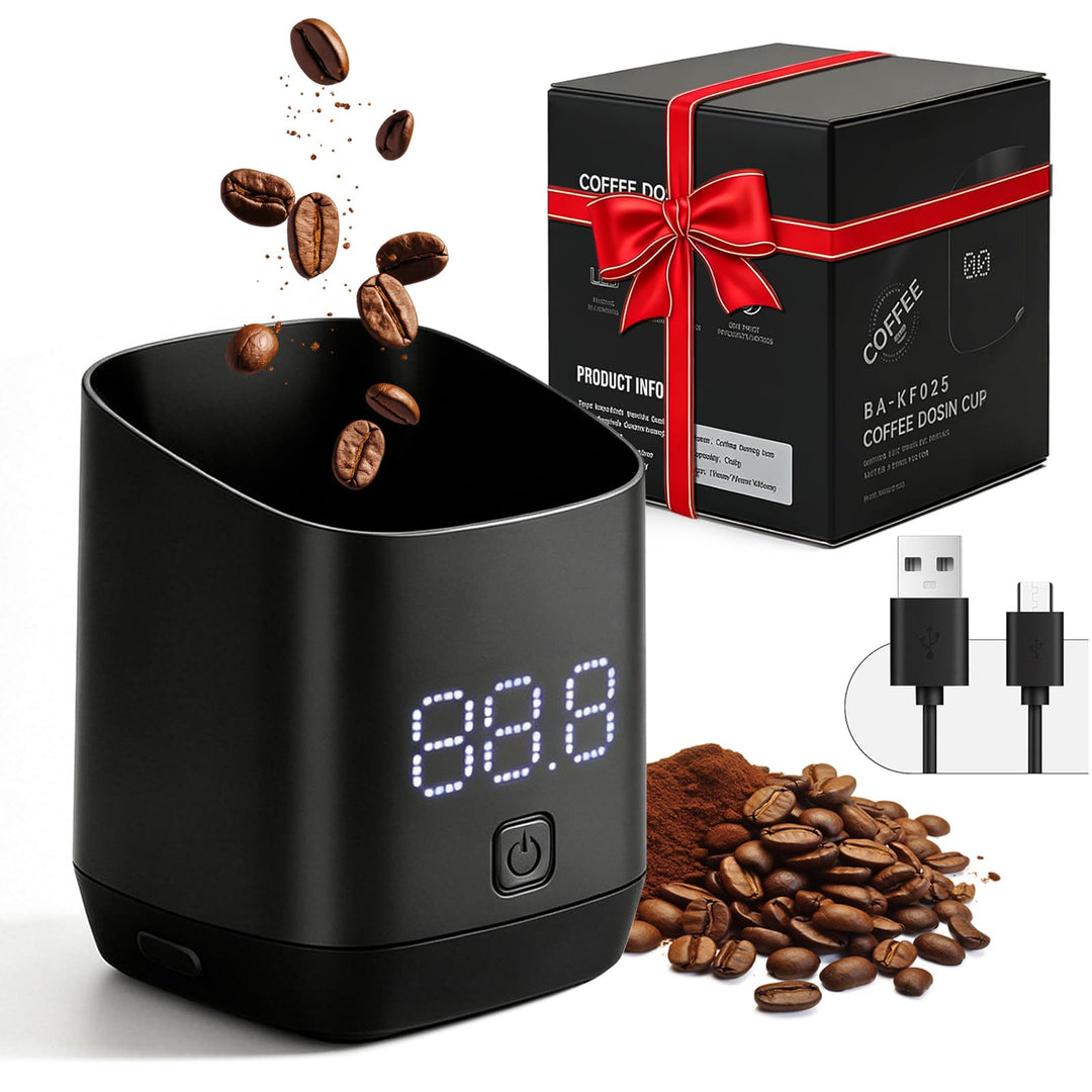 Kaffeewaage 500g/0,1g, Digitale Espresso Waage mit LED Display, Wiederaufladbare Feinwaage Kaffee mi