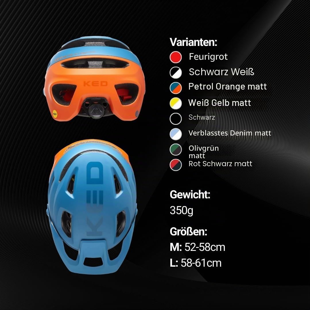 Pector ME-1 Mountainbike Helm – Mips Schutz, Boa Fit System, Fidlock Magnetverschluss, 14 Belüftungs