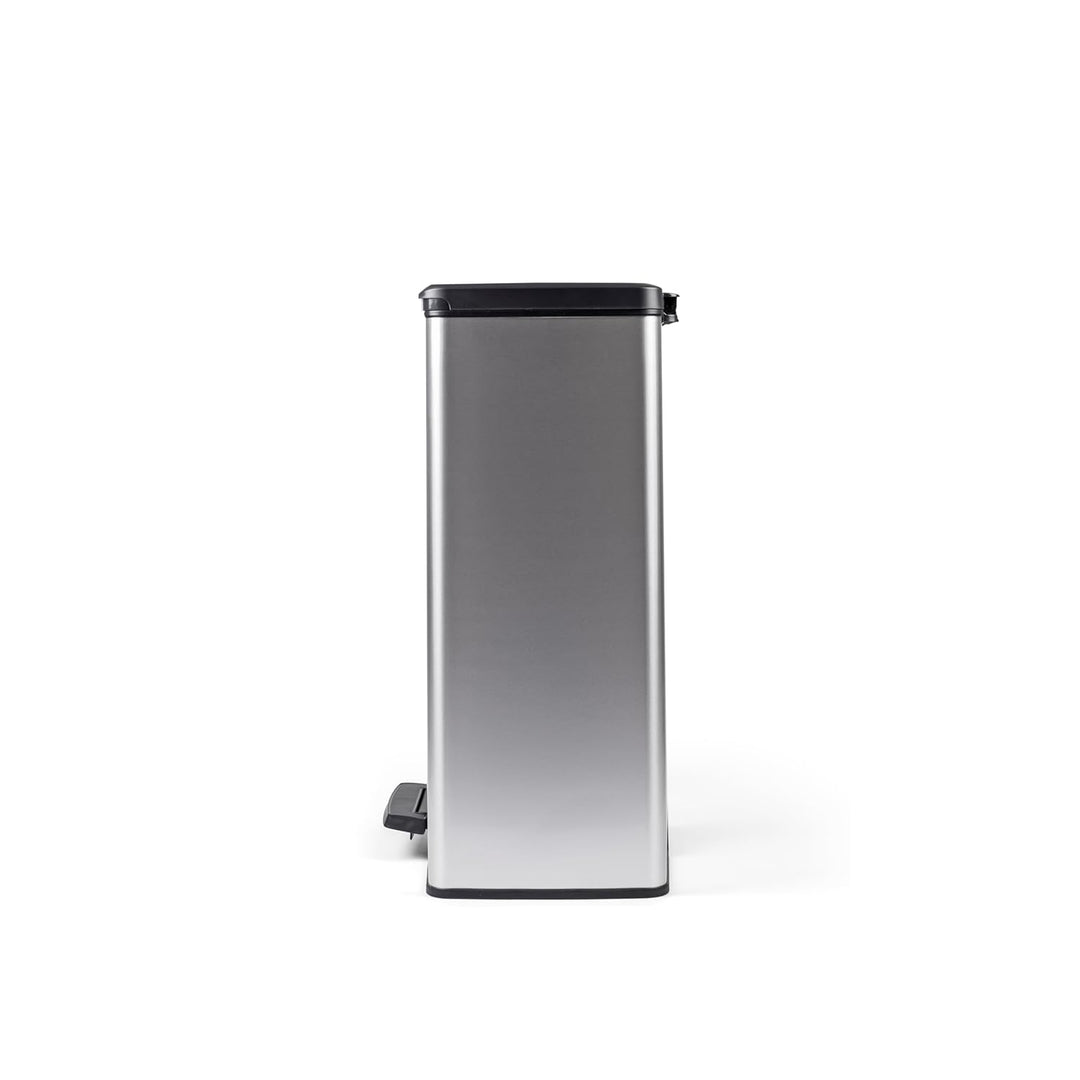 CURVER Duo Dekorativer rechteckiger Abfalleimer, 26 + 26 Liter, silber, 486 x 284 x 615 mm, 100% rec