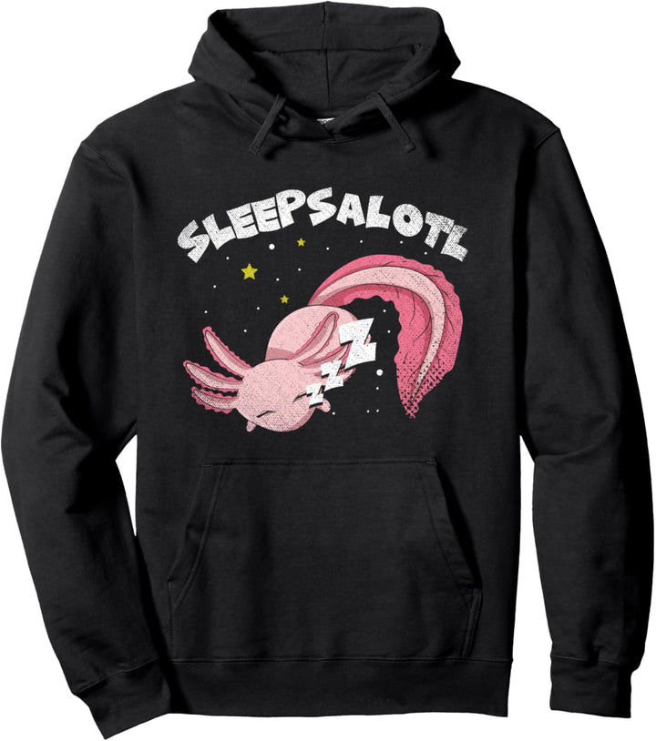 Schwanzlurch Exotischer Salamander Schlafendes Axolotl Pullover Hoodie