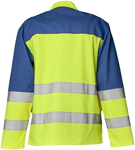 Grösse 62 Herren Planam Major Protect Warnschutz Jacke 1-lagig warngelb/kornblau Modell 5202 Warngel