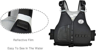 Schwimmlernweste Erwachsene, Schwimmhilfe, Festtoffweste ideal für den Wassersport, Kajak, Bootfahre