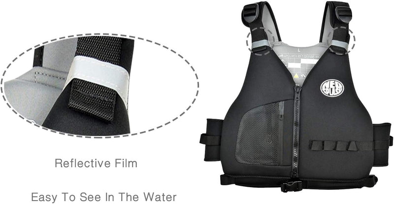 Schwimmlernweste Erwachsene, Schwimmhilfe, Festtoffweste ideal für den Wassersport, Kajak, Bootfahre