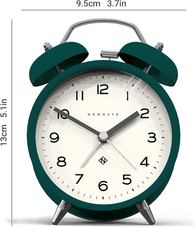 NEWGATE ® Charlie Bell Echo Alarm – Kleiner moderner Nachttischwecker – Schlafzimmerzubehör – Wecker
