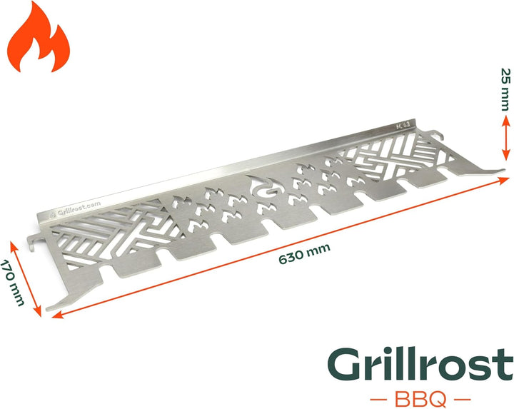Grillrost.com Das Original Edelstahl Warmhalterost Multi-Station für Rösle Magnum G3 / PRO G3, Magnu