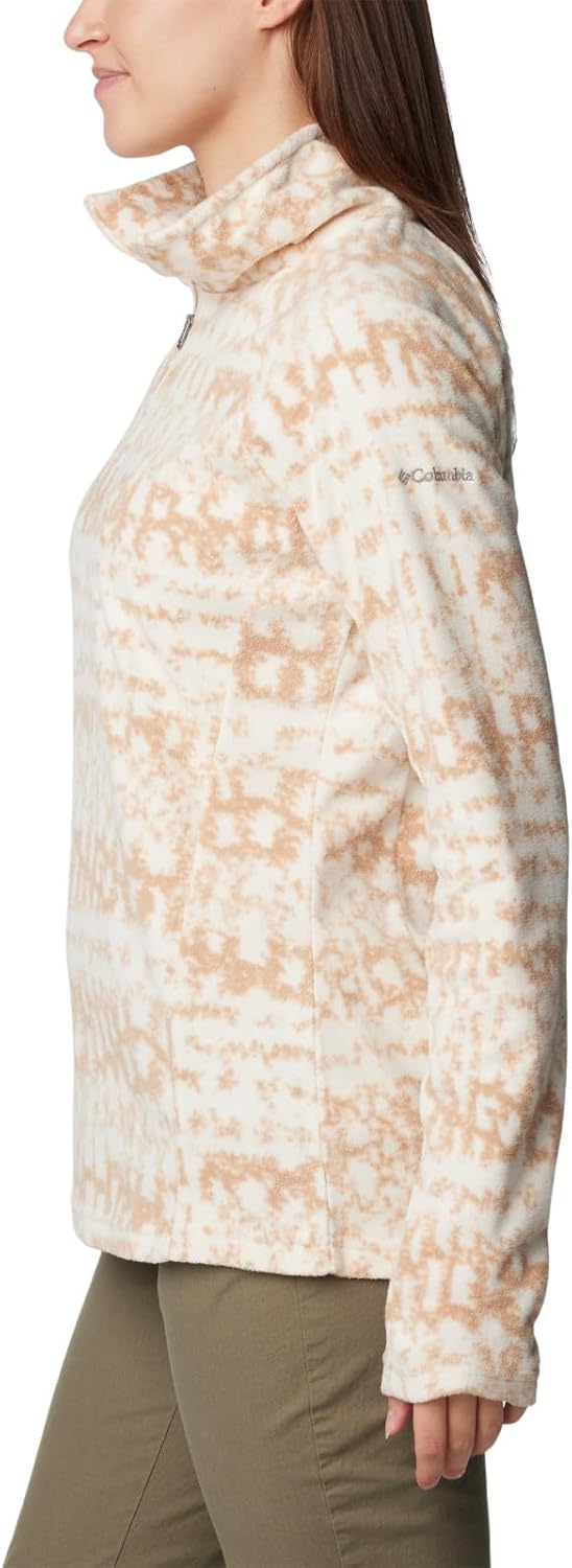 Columbia Damen Glacial™ Iv Print 1/2 Zip Pullover (1er Pack) XS Chalk Stippled Stripe, XS Chalk Stip