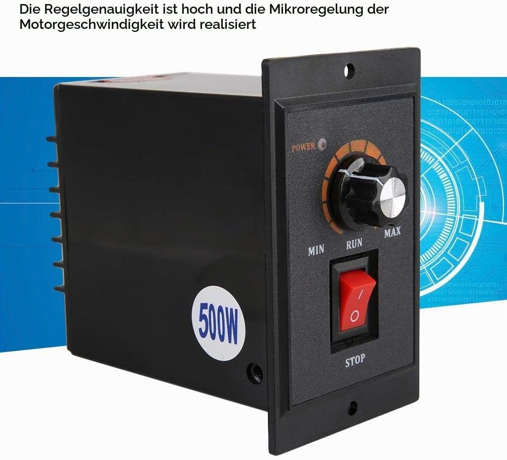 AC Motordrehzahlregler 220V 50/60Hz Einphasen Elektromotor Drehzahlregler mit Einstellbarem Drehscha