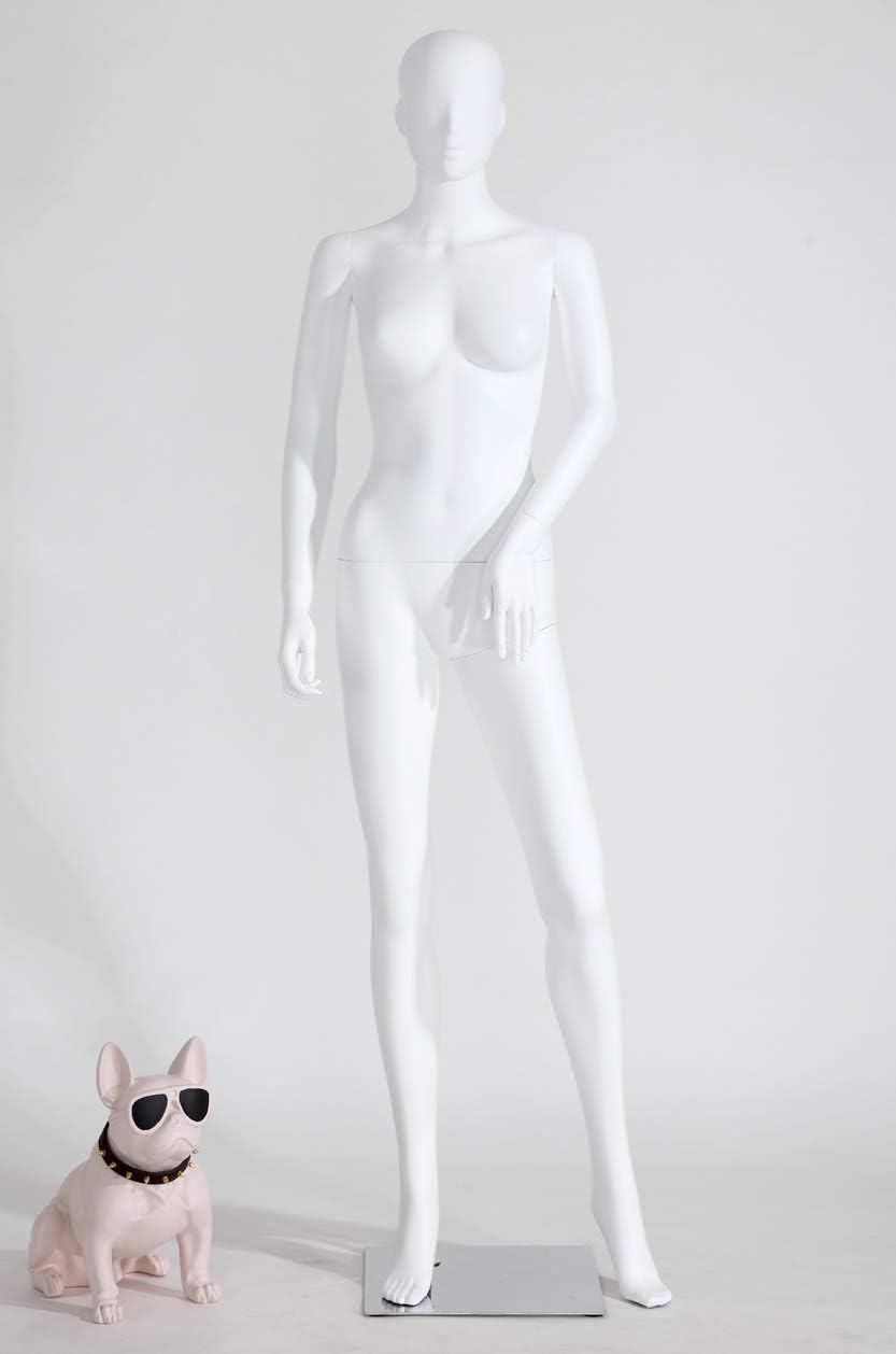 Neu Hochwertig Frau weibliche Maskulin schöne abstrakte Weiss Schaufensterpuppe in Matt Nase und Mun