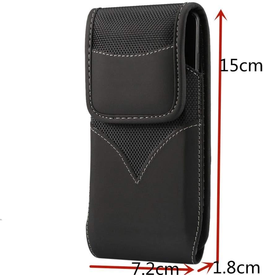 Holster Case Cover Nylon with Rotating Belt Clip for Sony Xperia XZ1 DUAL - Black