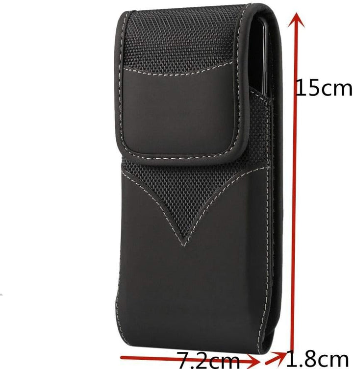 Holster Case Cover Nylon with Rotating Belt Clip for Sony Xperia XZ1 DUAL - Black