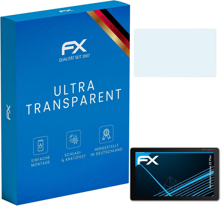 atFoliX Schutzfolie kompatibel mit Huion Kamvas 22 Plus Folie, ultraklare FX Displayschutzfolie (2X)