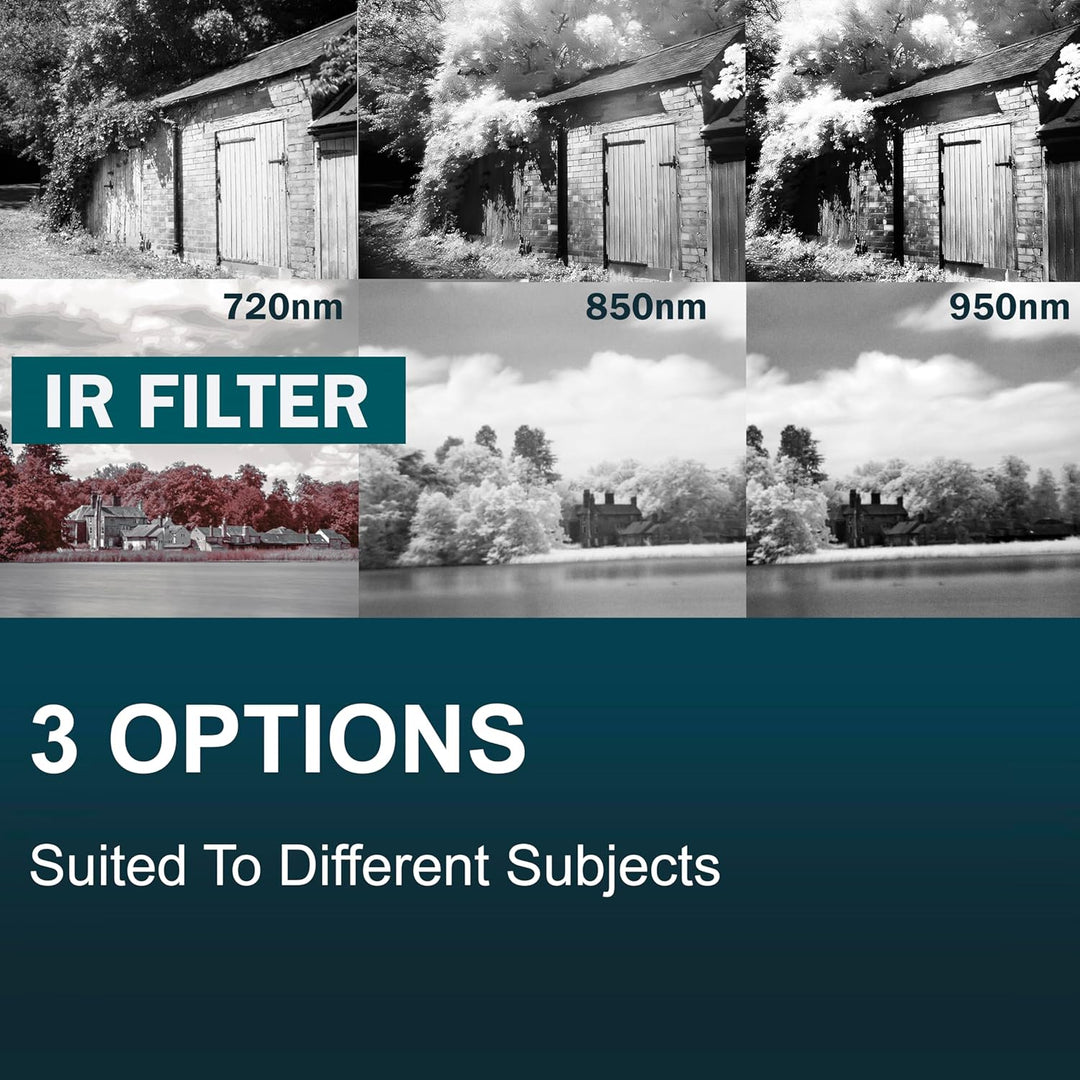 MaD Camera - 49mm R72 IR Infrarotfilter - 720nm Premium DSLR-Objektivfilter für kontrastreiche Schwa