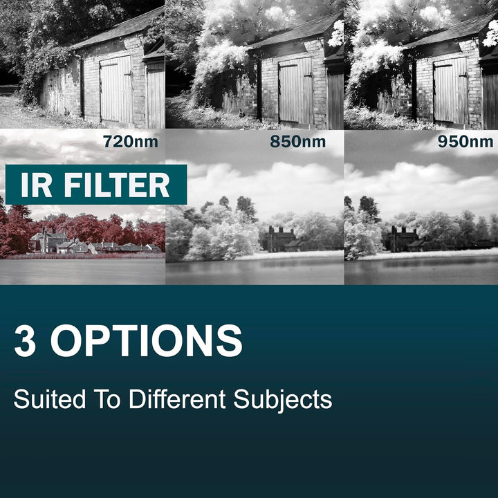 MaD Camera - 49mm R72 IR Infrarotfilter - 720nm Premium DSLR-Objektivfilter für kontrastreiche Schwa