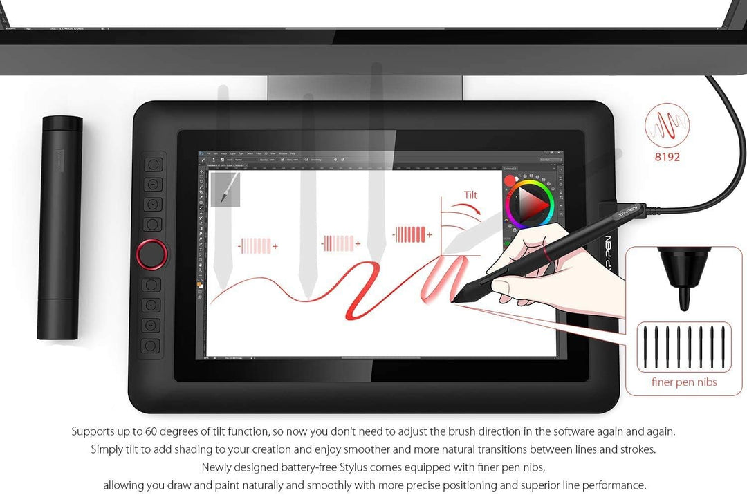 XP-PEN Artist 13.3 Pro - 13,3 Zoll Full-Laminiertes IPS-Display Dial Button & Express Keys für Kunst