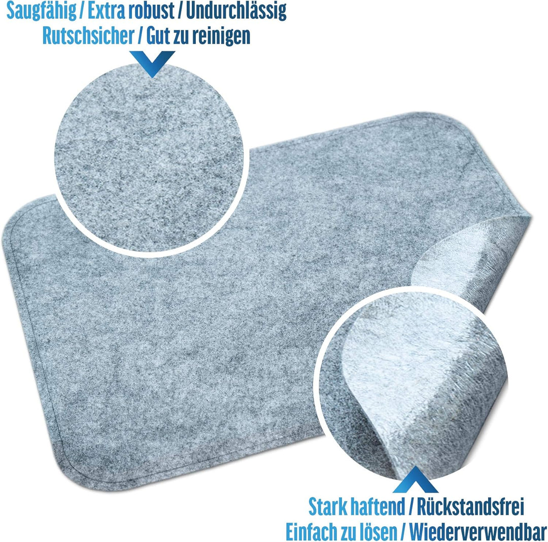 HomeProtect® | Schmutzfangmatte - Türmatte SUPERDÜNN 2 mm, Selbstklebende Fussmatte, Schuhmatte, Fus