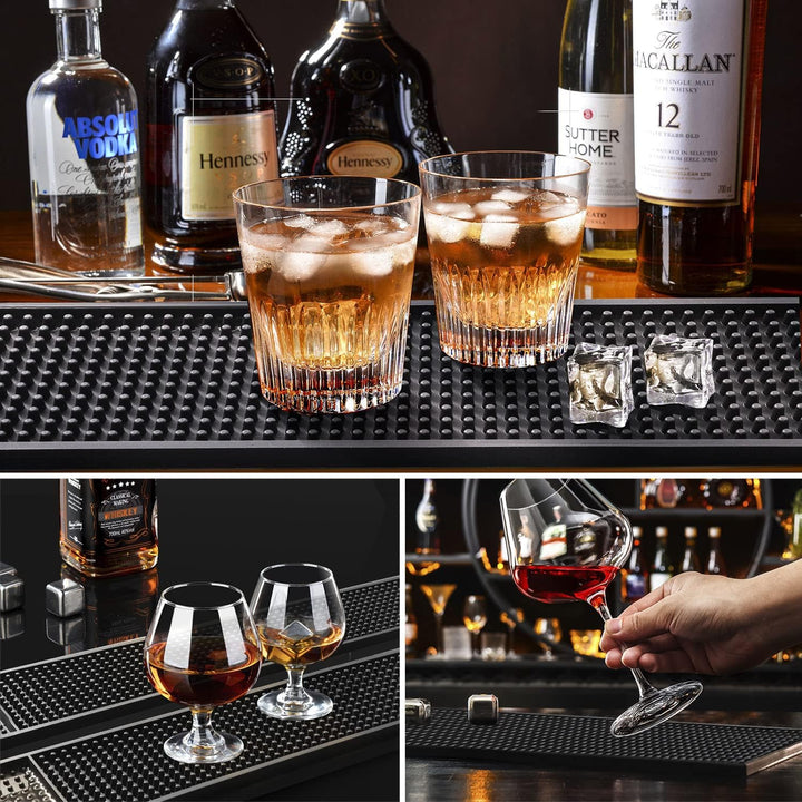 Noverlife 2 x Gummi-Barmatten, rutschfeste Bar-Service-Auslaufmatte, Bar-Tischmatte, Restaurant, Küc