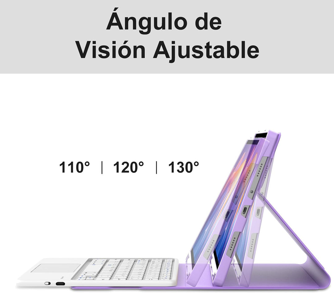 FOGARI Tastatur mit Touchpad für Redmi Pad 2, 27,9 cm (11 Zoll) 2025 Hellviolett - Touchpad Redmi Pa