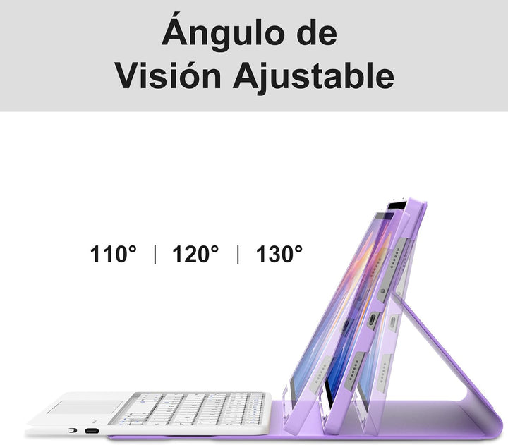 FOGARI Tastatur mit Touchpad für Redmi Pad 2, 27,9 cm (11 Zoll) 2025 Hellviolett - Touchpad Redmi Pa
