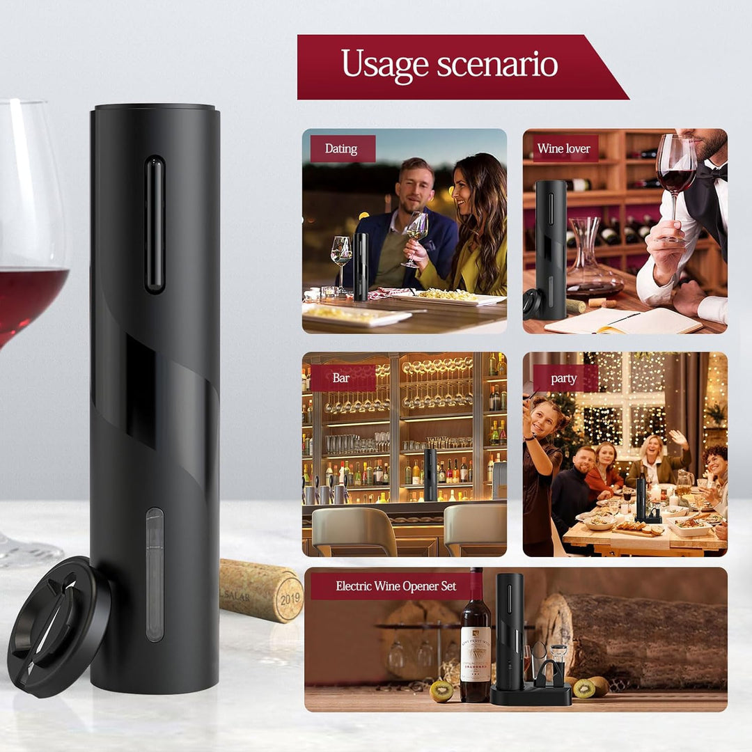 Korkenzieher Elektrisch, Weinflaschenöffner Set, Automatischer Flaschenöffner, Geschenkidee Weinflas