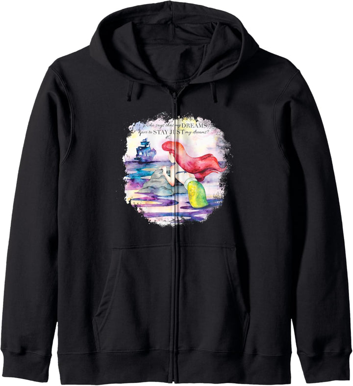 Disney Little Mermaid Ariel's Dreams Watercolor Kapuzenjacke