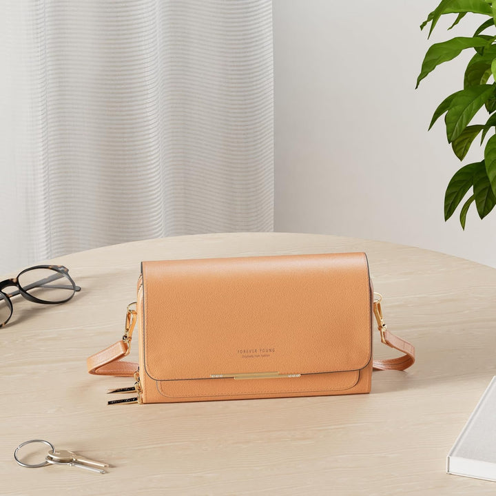 Roulens Klein Handy Umhängetasche,Damen Kleine Umhängetasche,PU Leder Crossbody Schultertasche Reise