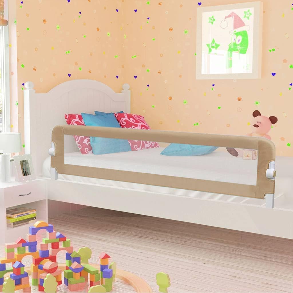 vidaXL Bettschutzgitter Bettgitter Kinderbettgitter Babybettgitter Rausfallschutz Kinder Baby Kleink