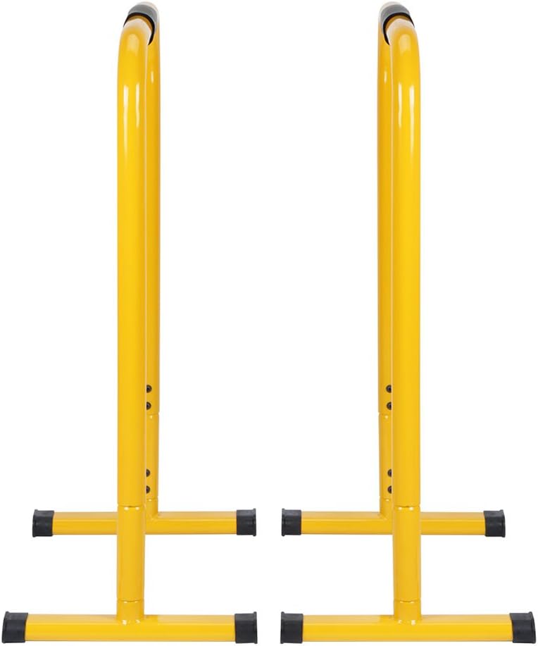 JH Verstellbar 76-90 * 61 * 38 cm Fitness Equalizer Dip Station Krafttraining Liegestütz belastbar a