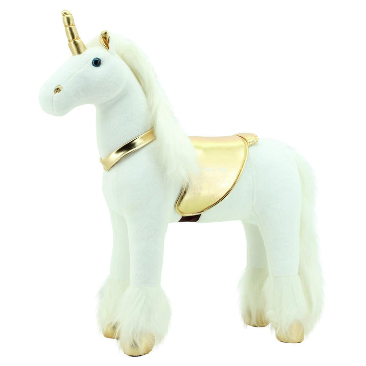 Sweety Toys 11292 Stehpferd Einhorn 80 cm mit Stahlunterbau