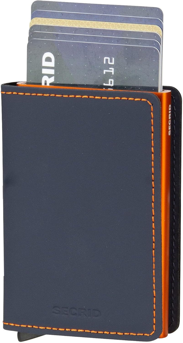 Secrid Slimwallet Nightblue & Orange Einheitsgrösse Unisex Erwachsene, Nachtblau & Orange, Talla úni