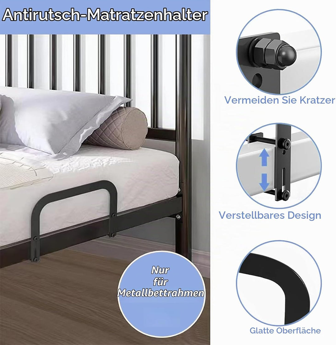 4 Stück Matratzenbügel, Rutschfester Matratzen-Halter, Verstellbarer Matratzenstabilisatoren, Verhin