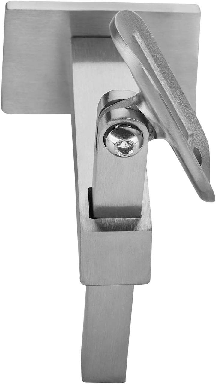 5 x Edelstahl Handlaufhalter eckig höhen- und neigungsverstellbar für Rohr-Ø 42,4 x 2,0 mm Rund Pfos