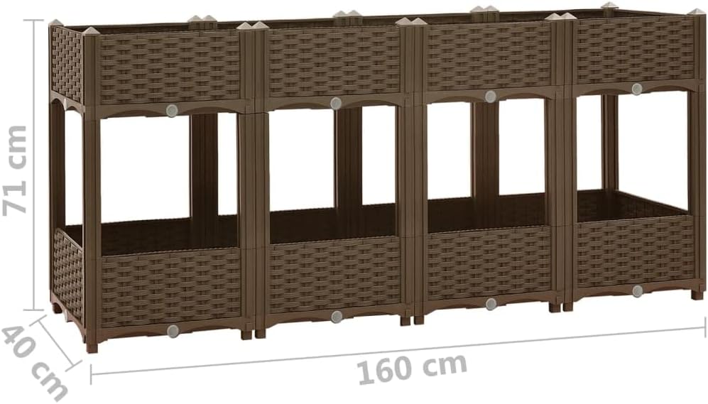 vidaXL Hochbeet Pflanzkasten Pflanzbeet Gemüsebeet Blumenbeet Blumenkasten Frühbeet Gartenbeet Blume