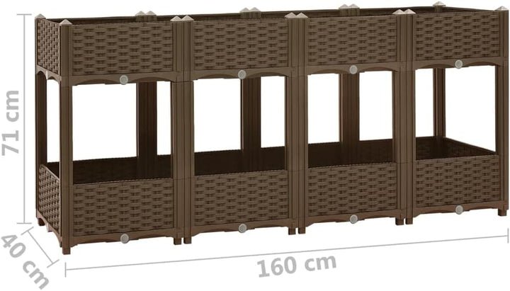 vidaXL Hochbeet Pflanzkasten Pflanzbeet Gemüsebeet Blumenbeet Blumenkasten Frühbeet Gartenbeet Blume