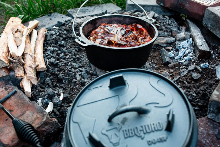 BBQ-Toro Dutch Oven Premium Serie | 13,6 Liter (DO12P), Topf mit Füsse | bereits eingebrannt - prese