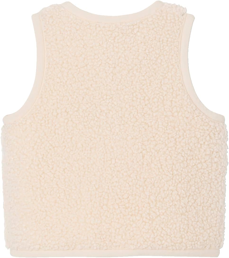 Vertbaudet Baby Weste aus Teddyfleece Blanc Klassisch, Blanc Klassisch