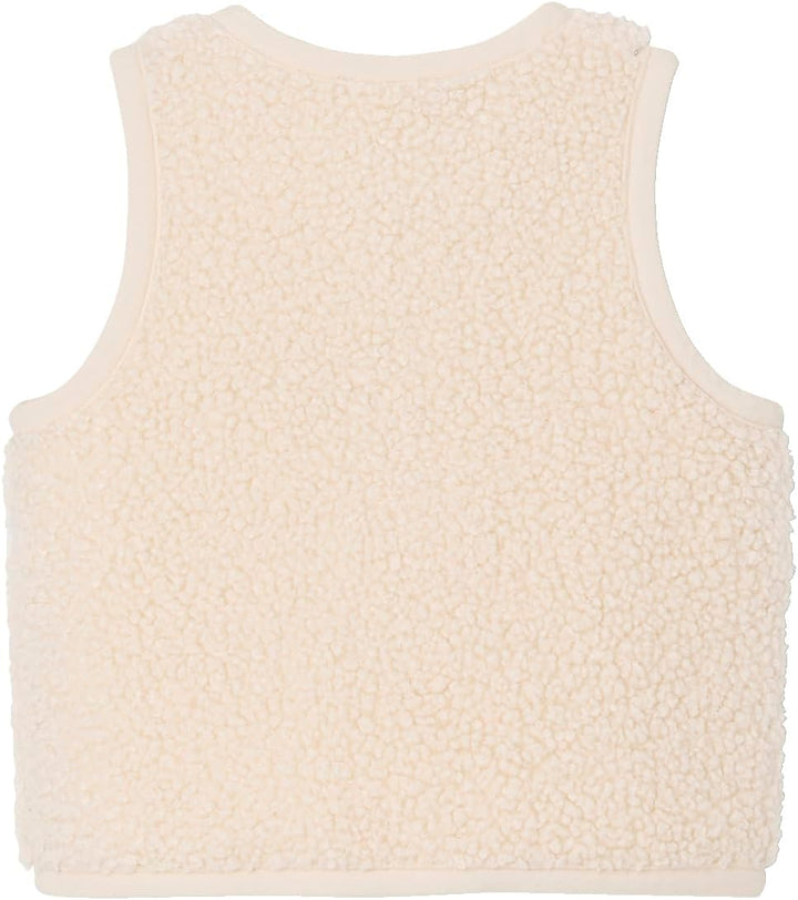 Vertbaudet Baby Weste aus Teddyfleece Blanc Klassisch, Blanc Klassisch