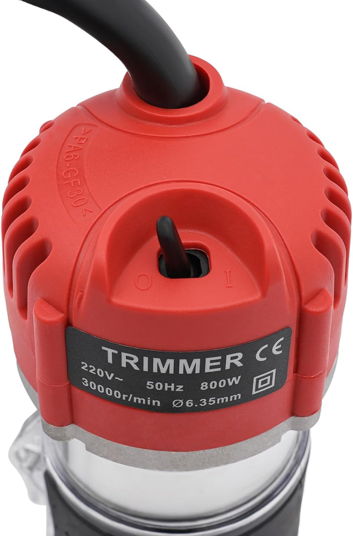 800W Elektrische OberfräSe EinhandfräSe Trimmer Holz HandfräSe FräSmaschine MultifunktionsfräSe Rout