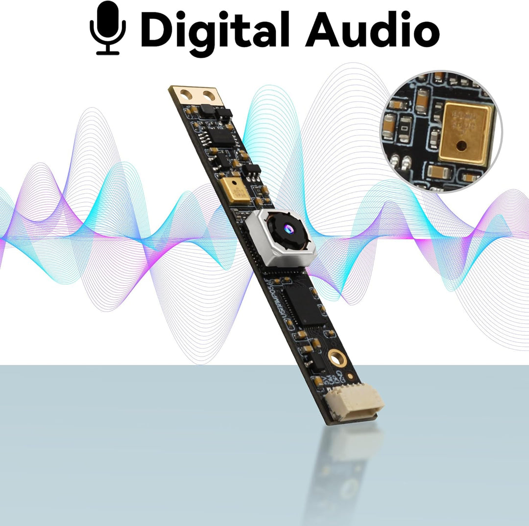 8MP USB Kamera modul mit Mikrofon, 4K 30fps Autofokus Webcam,lighburn Kamera für Laser gravuren,FOV