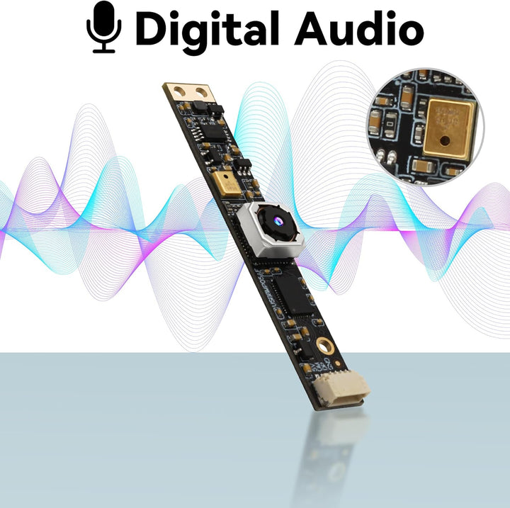 8MP USB Kamera modul mit Mikrofon, 4K 30fps Autofokus Webcam,lighburn Kamera für Laser gravuren,FOV