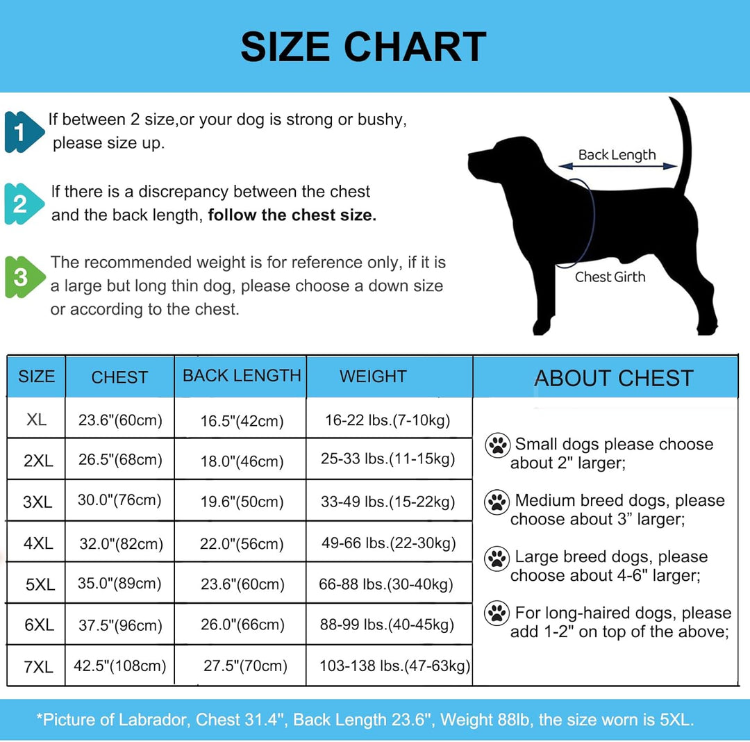 Yeapeeto Einteiler für Hunde, zur Erholung, für grosse und mittelgrosse Hunde, Schlafanzug, Ganzkörp