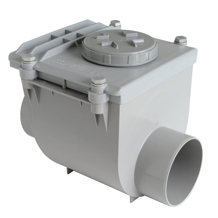 First Plast nrc110g Rückstauklappe aus PVC zum Kleben, grau, Durchmesser 110 mm 110 mm Grau, 110 mm