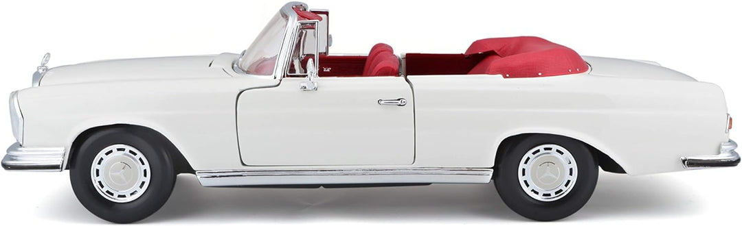 Maisto Mercedes 280SE, Modellauto mit Federung, Massstab 1:18, Türen und Motorhaube beweglich, Ferti